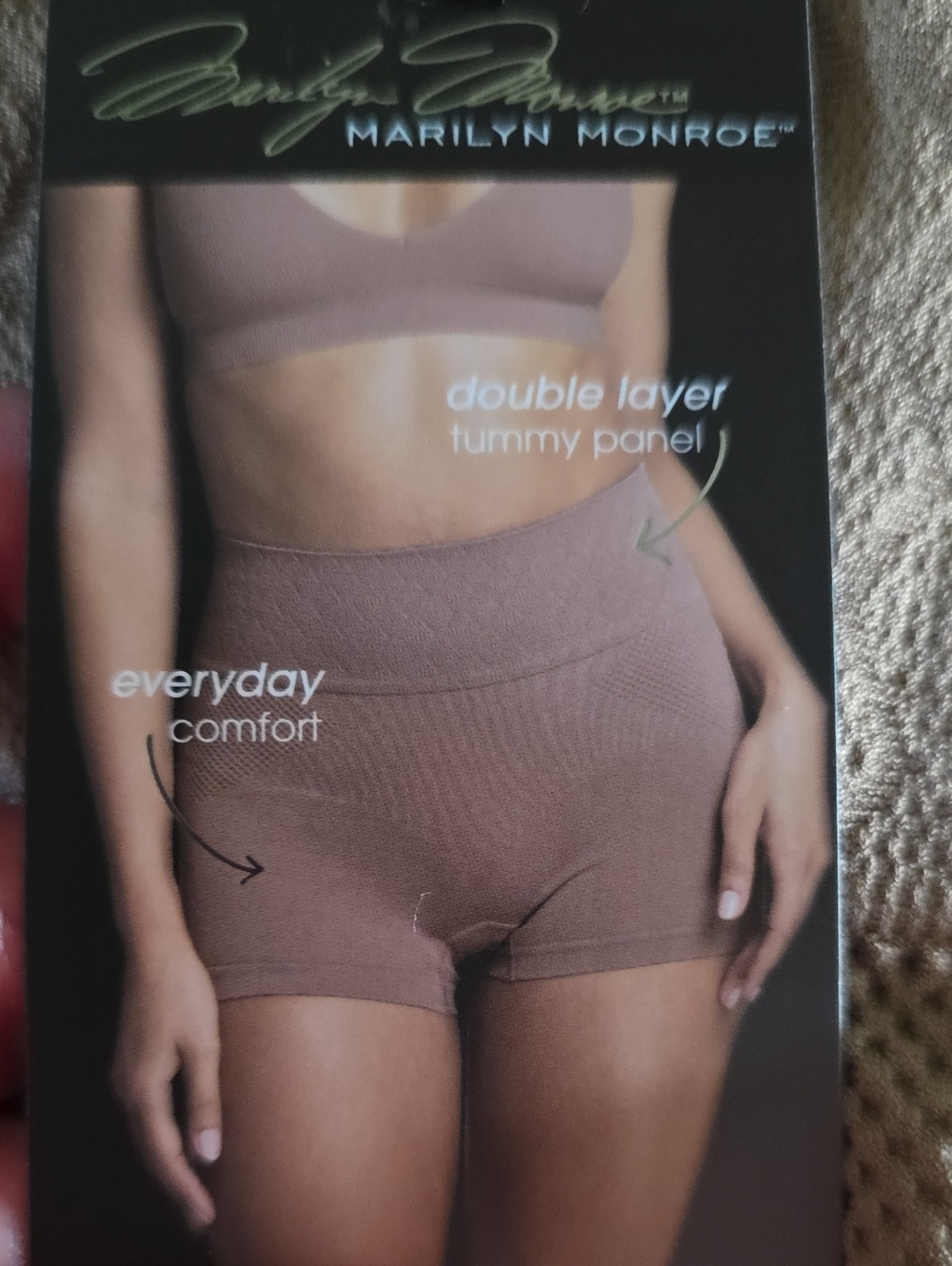 Marilyn Monroe BNIP 2 Pack ~Sz L~Shapers Seamless Shaping Shorts - BROWN/BEIGE